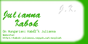 julianna kabok business card